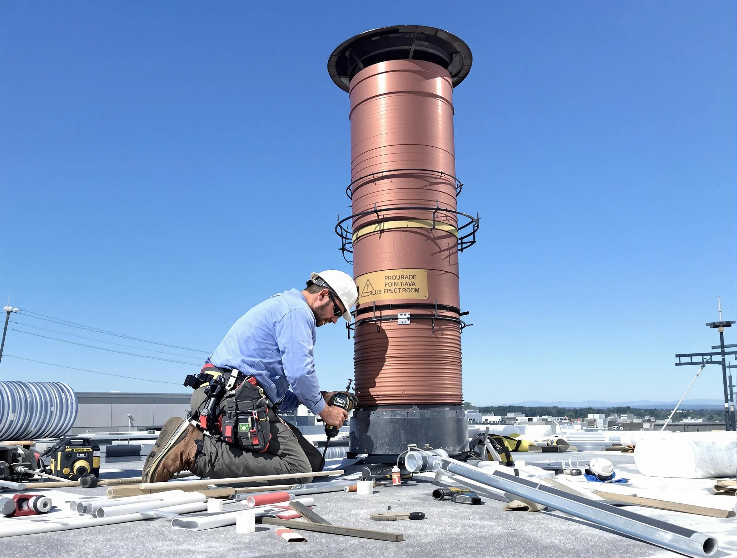 Installed chimney liner by Forest Park Chimney Sweep in Forest Park, GA