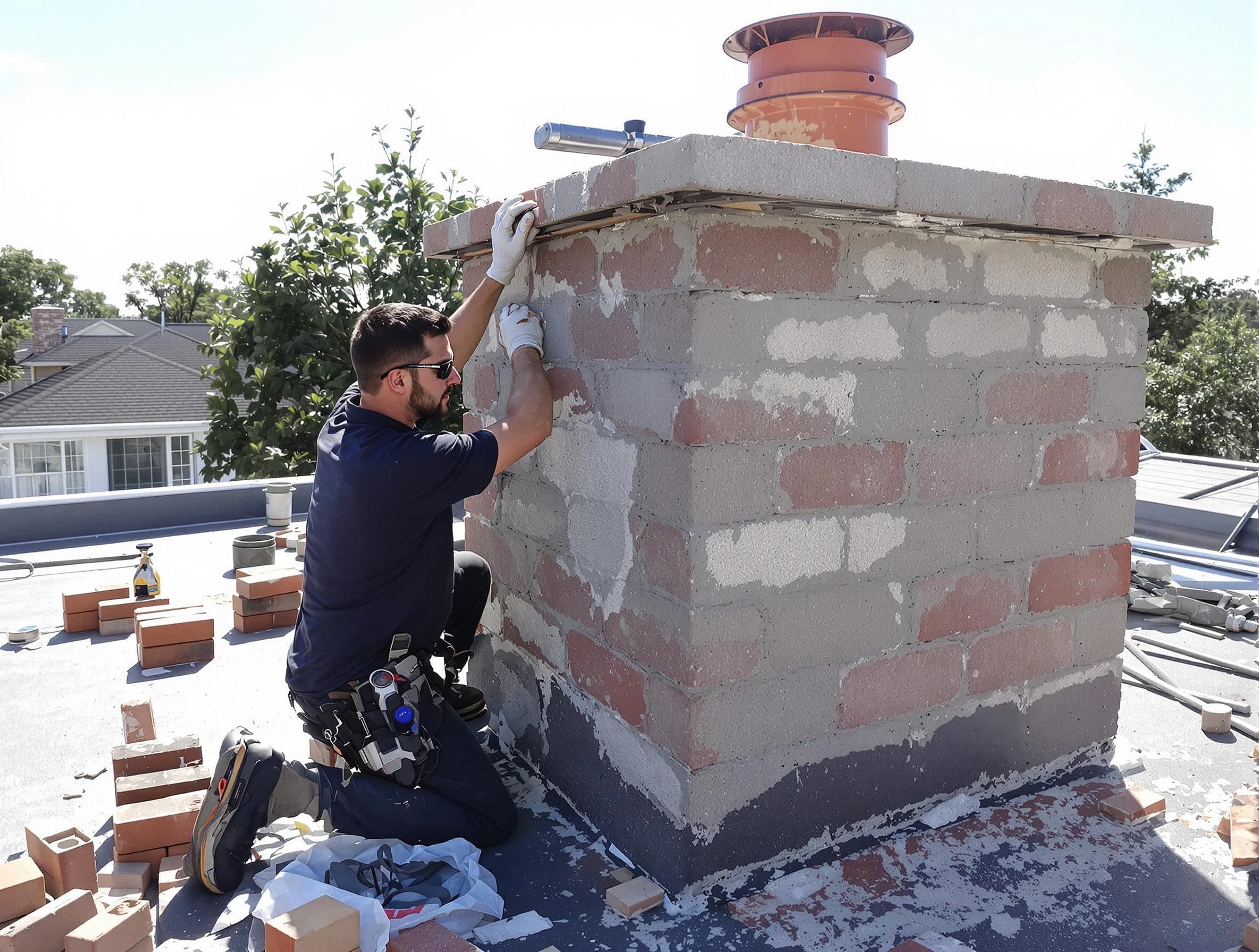 Advanced chimney repair process by Forest Park Chimney Sweep in Forest Park, GA