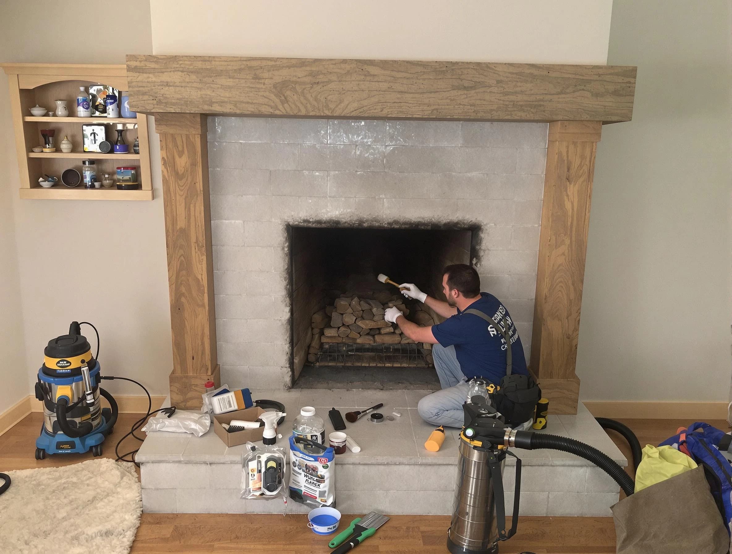Detailed creosote removal process by Forest Park Chimney Sweep in Forest Park, GA