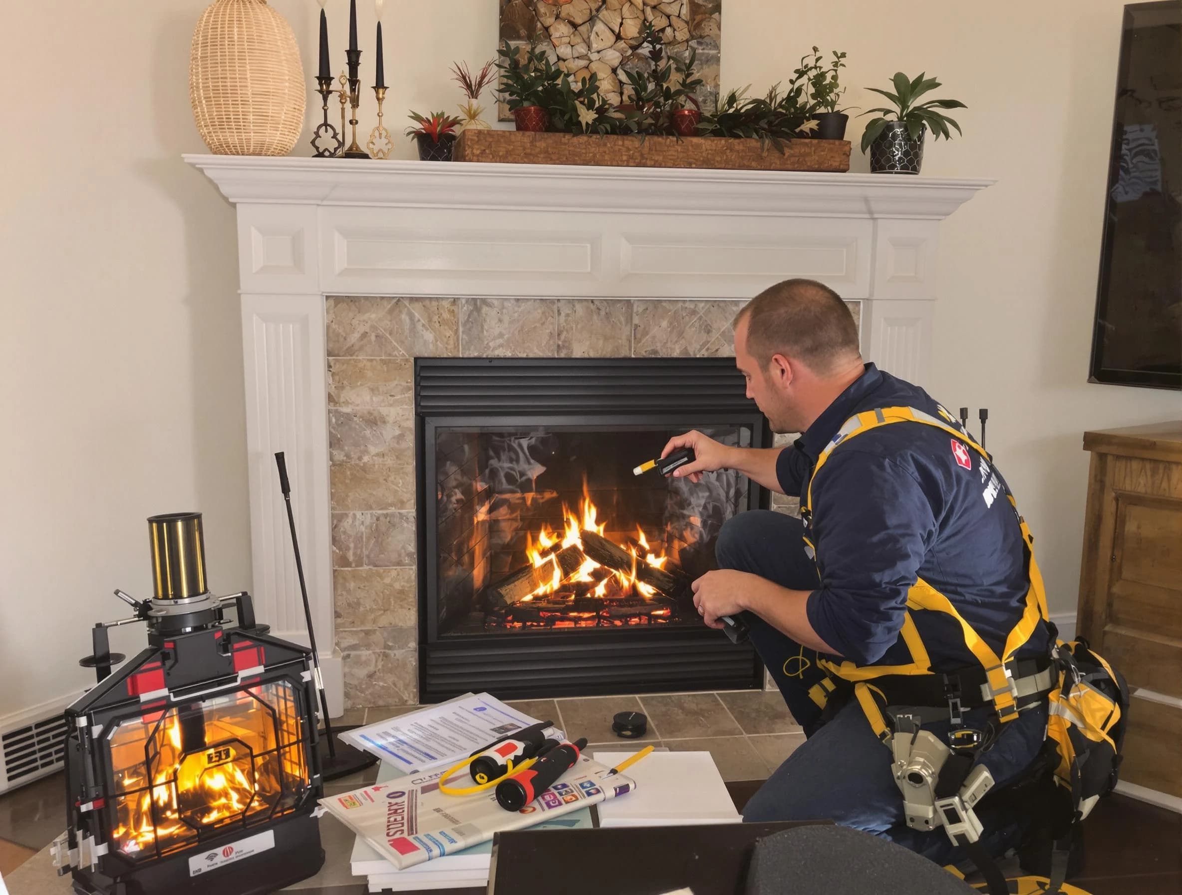 Safety-focused fireplace inspection by Forest Park Chimney Sweep in Forest Park, GA