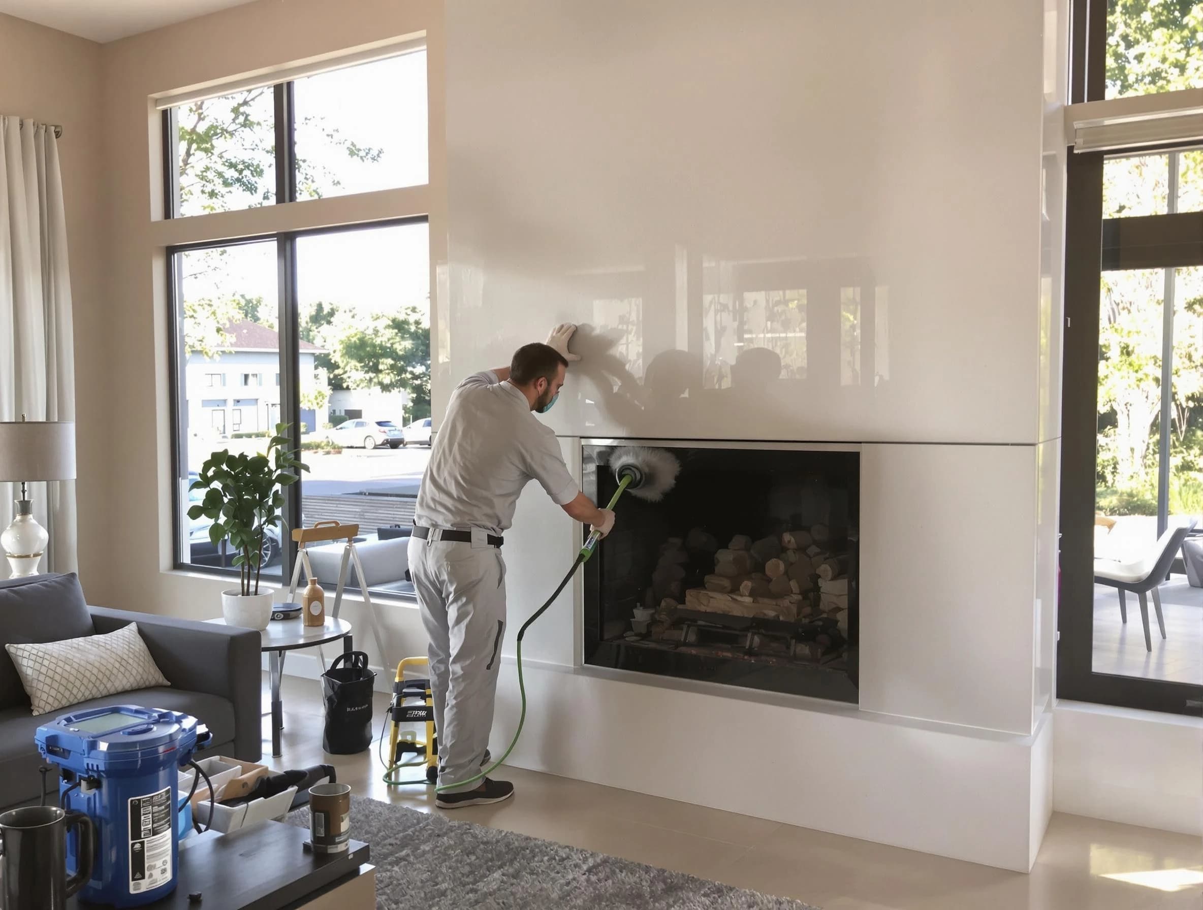 Forest Park Chimney Sweep performing thorough soot removal in Forest Park, GA