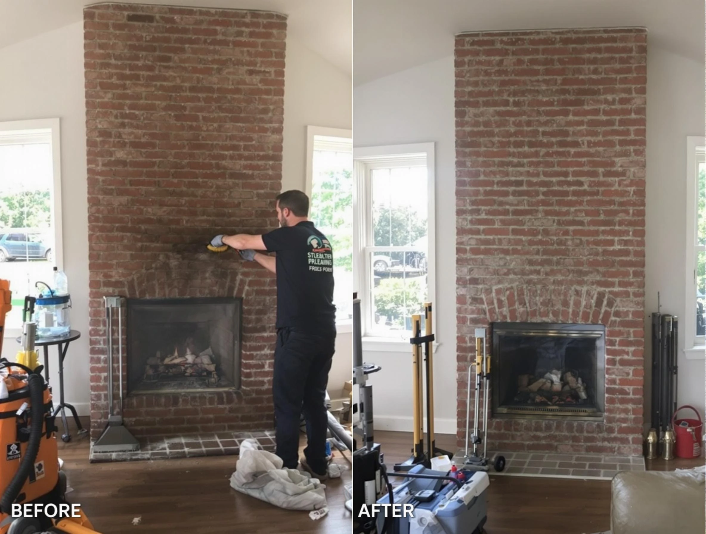 Finished chimney sweeping service by Forest Park Chimney Sweep in Forest Park, GA