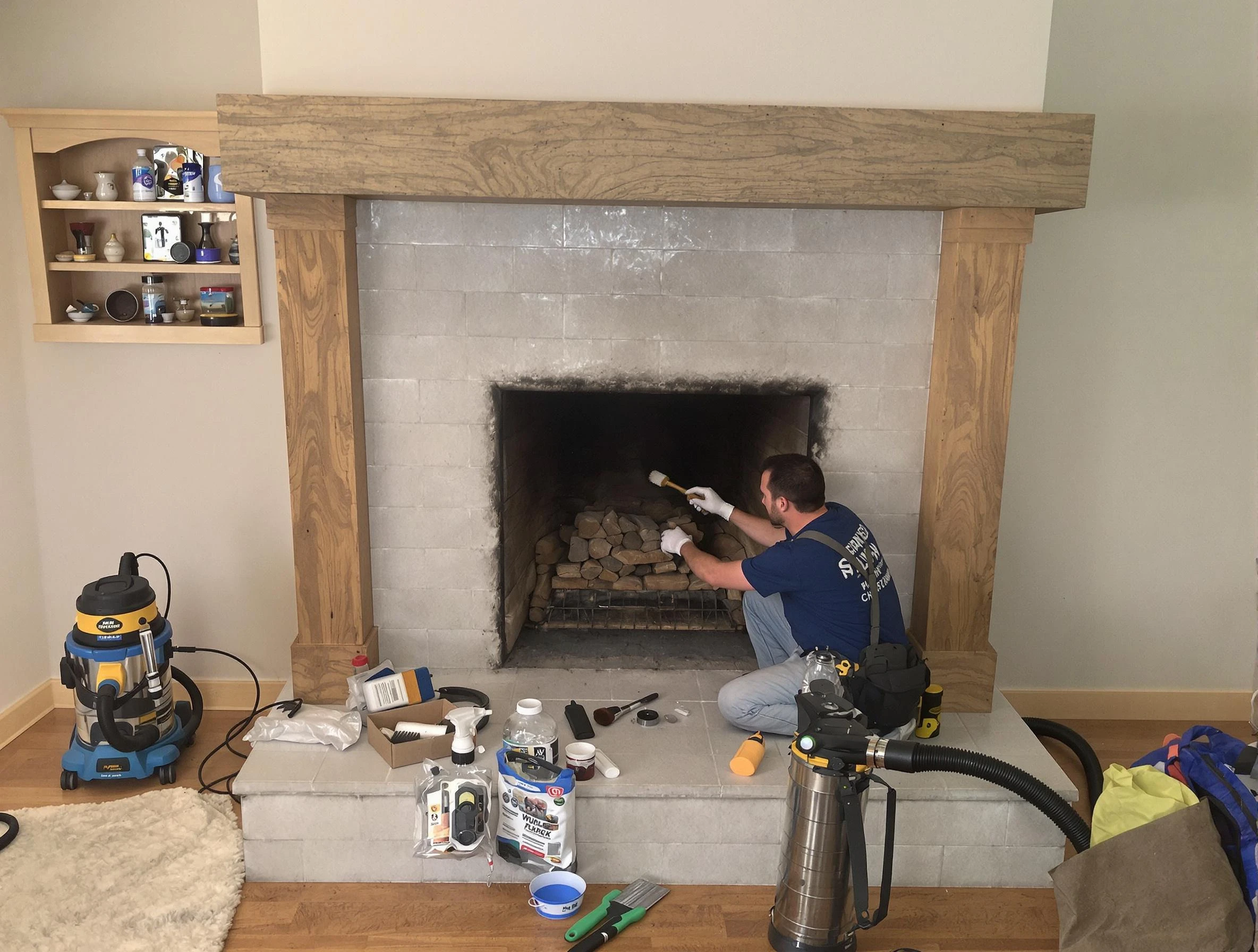 Detailed creosote removal process by Forest Park Chimney Sweep in Forest Park, GA