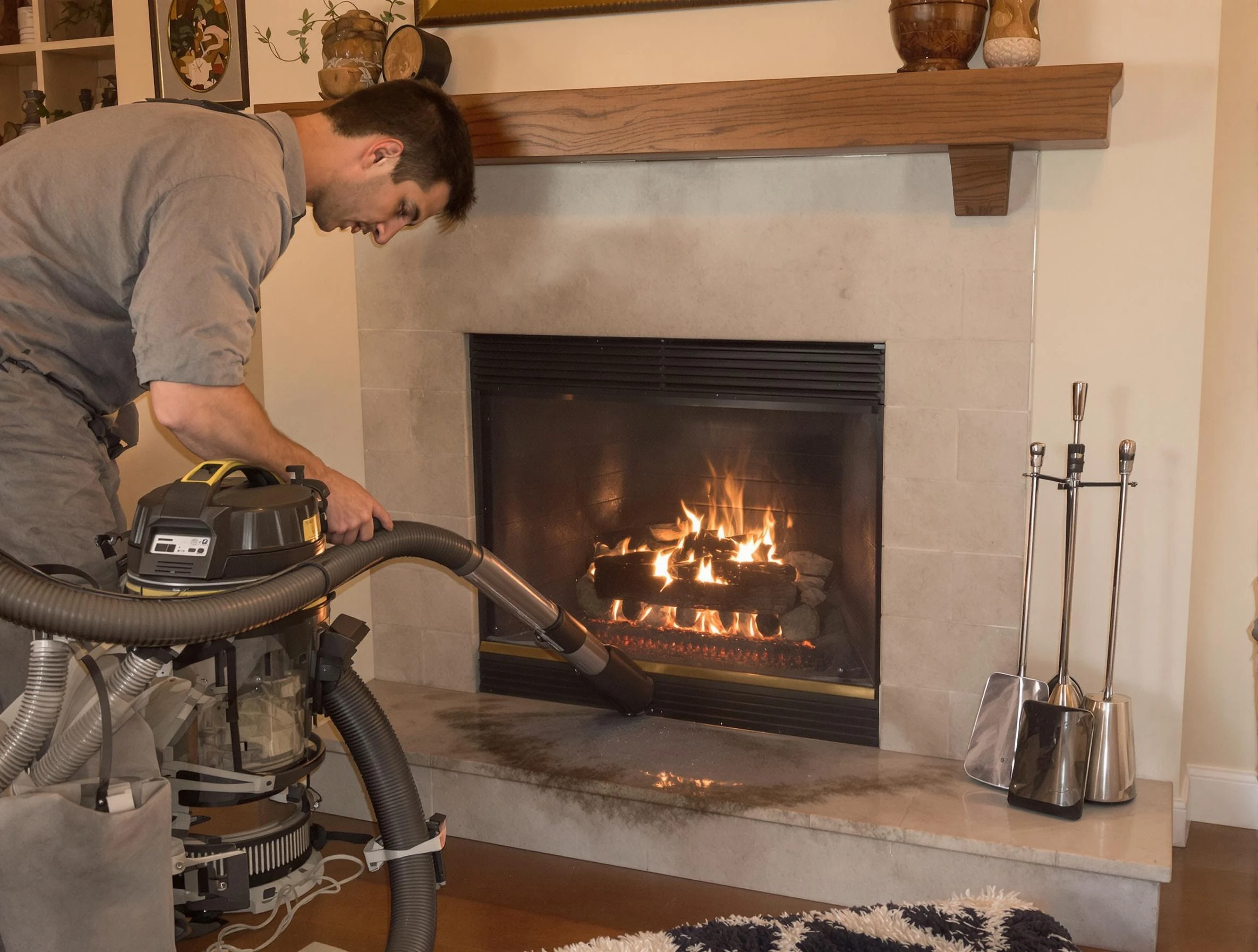 Routine fireplace upkeep by Forest Park Chimney Sweep in Forest Park, GA