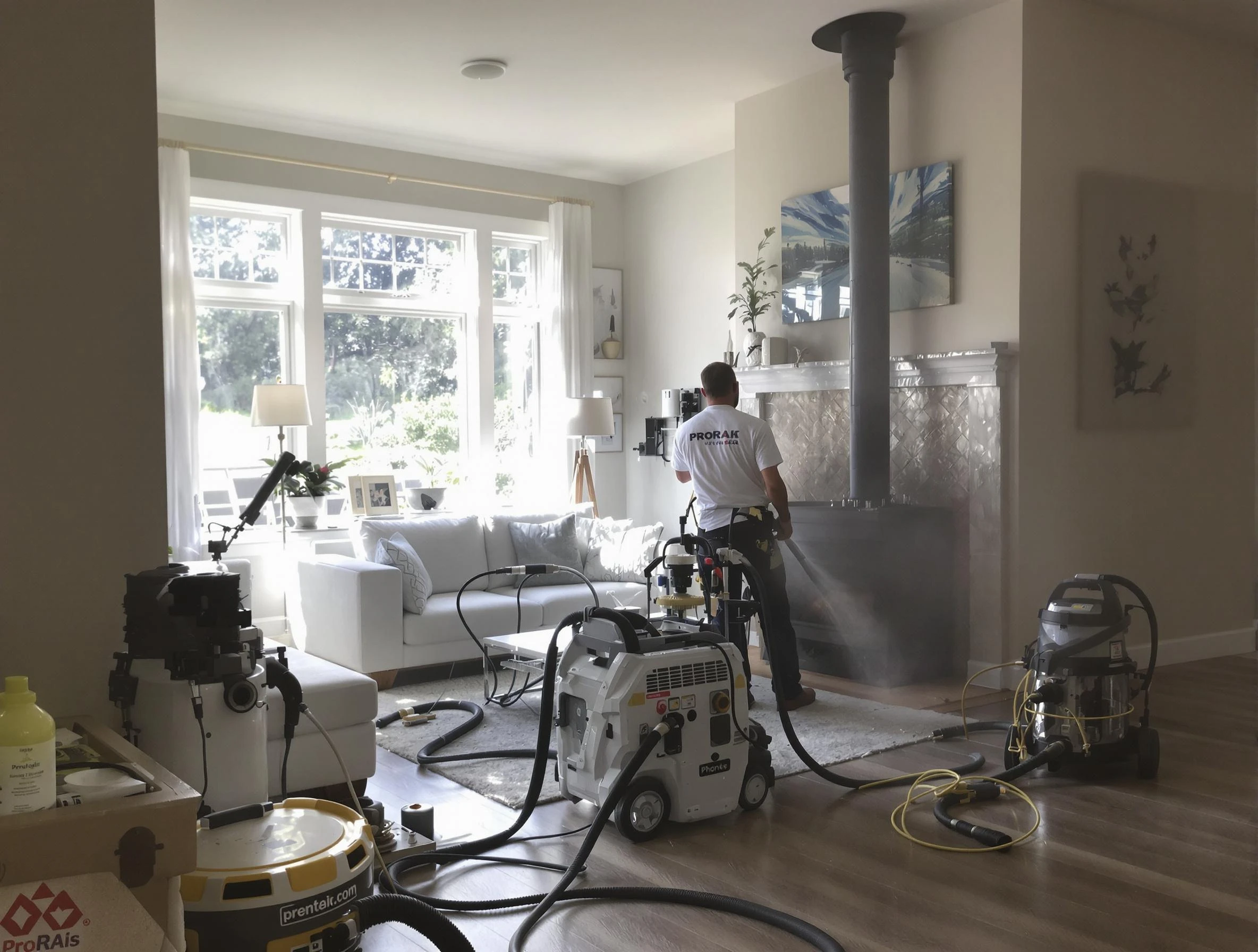 Soot removal service by Forest Park Chimney Sweep for a fireplace in Forest Park, GA